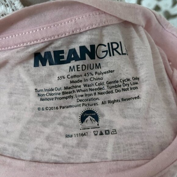 Mean Girls On Wednesdays We Wear Pink Muscle Tank - Picture 4 of 4